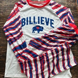 NWOT Buffalo Bills ‘Billieve’ Pajamas